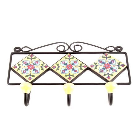  Yellow Red Tiny Flower Tiles  Hooks